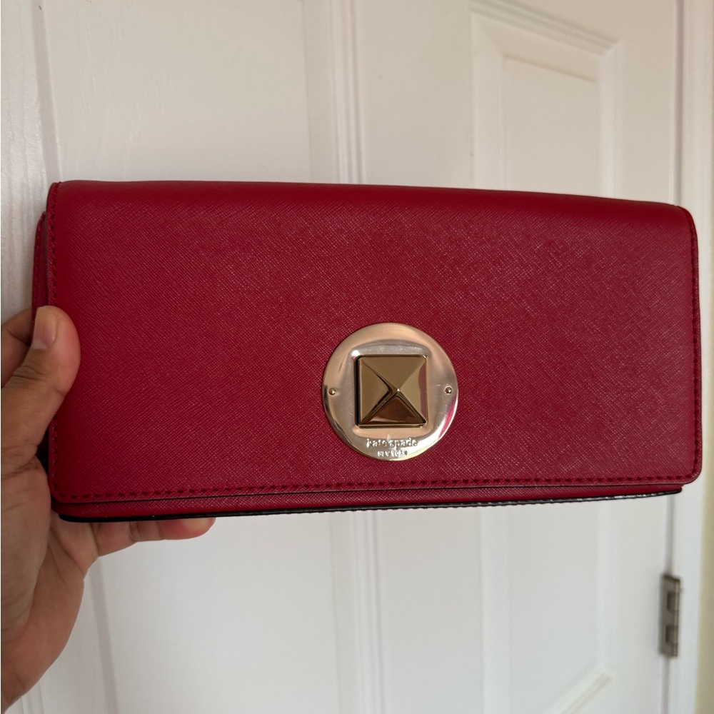 Kate spade red clutch